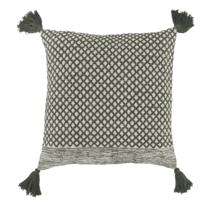 Chic Antique - Pudebetrk m/kvaster 50 x 50 cm. Genanvendt Bomuld Oliven Grn