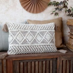 Chic Antique - Aix Pudebetrk m/kvaster Mocca L60/B40cm Genanvendt Bomuld