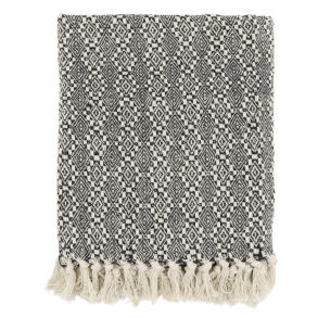 Chic Antique - Aix Plaid af overskudsgarn L150/B130cm, sort