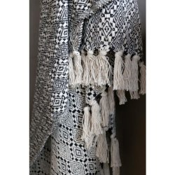 Chic Antique - Aix Plaid af overskudsgarn L150/B130cm, sort