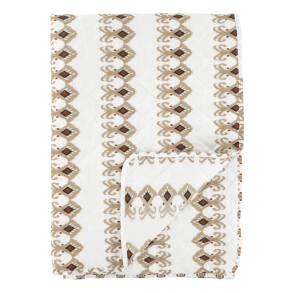 Chic Antique - Aix Quilt m. paisleymnster L180/B130cm, kul og terracotta