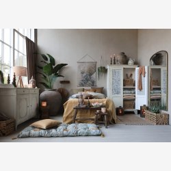 Chic Antique - Aix Madras m. blomstermnster L180/B70cm, Opal