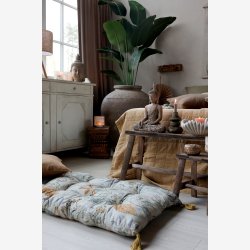 Chic Antique - Aix Madras m. blomstermnster L180/B70cm, Opal