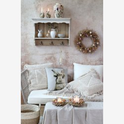 Chic Antique - Aix pudebetrk m/frynser 50 x 50 cm. Off White