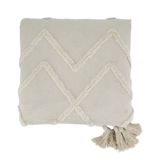 Chic Antique - Aix Sengetppe m/kvaster 260 x 240 cm. Bomuld, Genbrugsfibre Off White