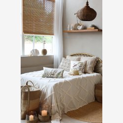 Chic Antique - Aix Sengetppe m/kvaster 260 x 240 cm. Bomuld, Genbrugsfibre Off White