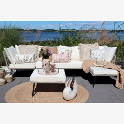 Chic Antique - Aix Pudebetrk m/blomsterprint 45 x 45 cm. Off White