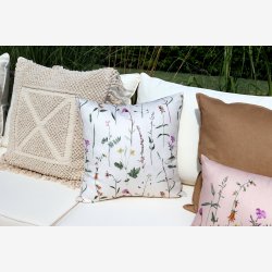 Chic Antique - Aix Pudebetrk m/blomsterprint 45 x 45 cm. Off White