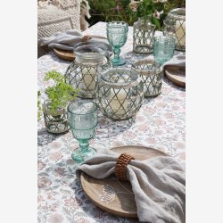 Chic Antique - Aix Dug m/blomsterprint bomuld Creme 140 x 240cm.