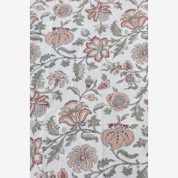 Chic Antique - Aix Dug m/blomsterprint bomuld Creme 140 x 240cm.