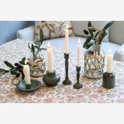 Chic Antique - Aix Dug m/blomsterprint bomuld Creme 140 x 240cm.