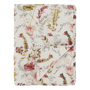 Chic Antique - Aix Quilt m. vilde blomster L180/B130cm creme