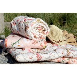 Chic Antique - Aix Quilt m. vilde blomster L180/B130cm creme