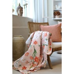 Chic Antique - Aix Quilt m. blomstermnster L180/B130cm Rosa