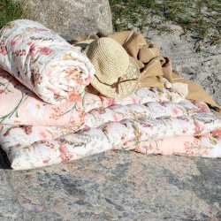 Chic Antique - Aix Madras/Hynde m/vilde blomster L: 100 B: 60 cm.