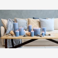 Chic Antique - Aix Pudebetrk i Velour, Sky Blue 50 x 50 cm.