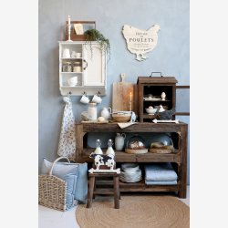 Chic Antique - Aix Pudebetrk Velour Ocean Blue 50 x 50 cm. 