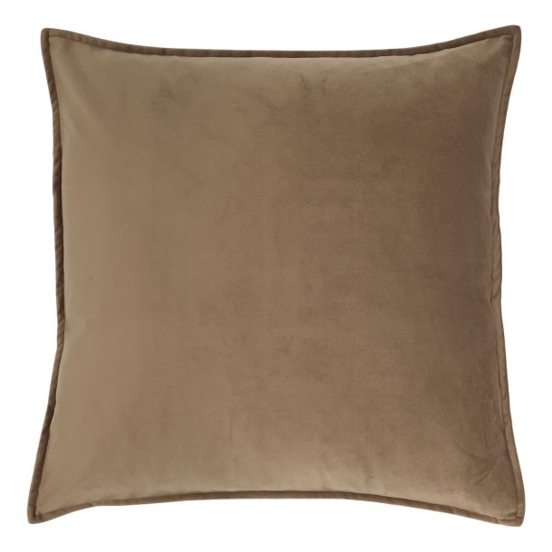 Chic Antique - Aix Pudebetrk i Velour, Nougat Brun 50 x 50 cm.