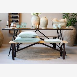 Chic Antique - Aix Pudebetrk i Velour, Verte Grn, 50 x 50 cm.