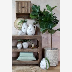 Chic Antique - Aix Pudebetrk i Velour, Verte Grn, 50 x 50 cm.