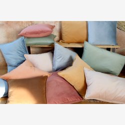 Chic Antique - Aix Pudebetrk i Velour, Verte Grn, 50 x 50 cm.