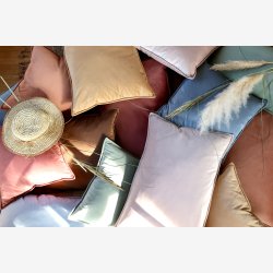 Chic Antique - Aix Pudebetrk i Velour, Verte Grn, 50 x 50 cm.