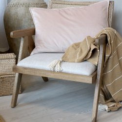 Chic Antique - Aix Pudebetrk Velour Stvet Rosa 50 x 70 cm.  