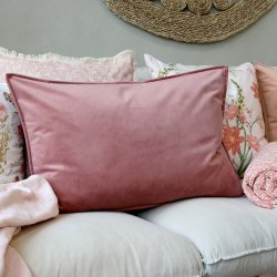 Chic Antique - Aix Pudebetrk i Velour, Taupe, 50 x 70 cm.