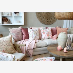 Chic Antique - Aix Pudebetrk i Velour, Taupe, 50 x 70 cm.