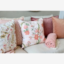 Chic Antique - Aix Pudebetrk i Velour, Taupe, 50 x 70 cm.