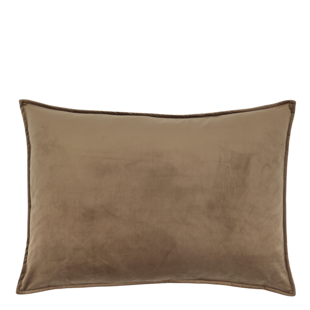 Chic Antique - Aix Pudebetrk i Velour, Nougat Brun, 50 x 70 cm.