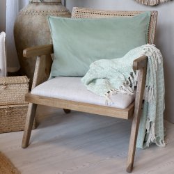 Chic Antique - Aix Pudebetrk i Velour, Verte Grn, 50 x 70 cm.