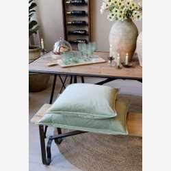 Chic Antique - Aix Pudebetrk i Velour, Verte Grn, 50 x 70 cm.