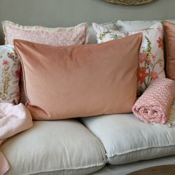 Chic Antique - Aix Pudebetrk i Velour, Mandarin, 50 x 70 cm.