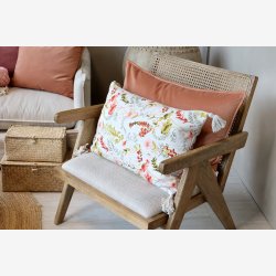 Chic Antique - Aix Pudebetrk i Velour, Mandarin, 50 x 70 cm.