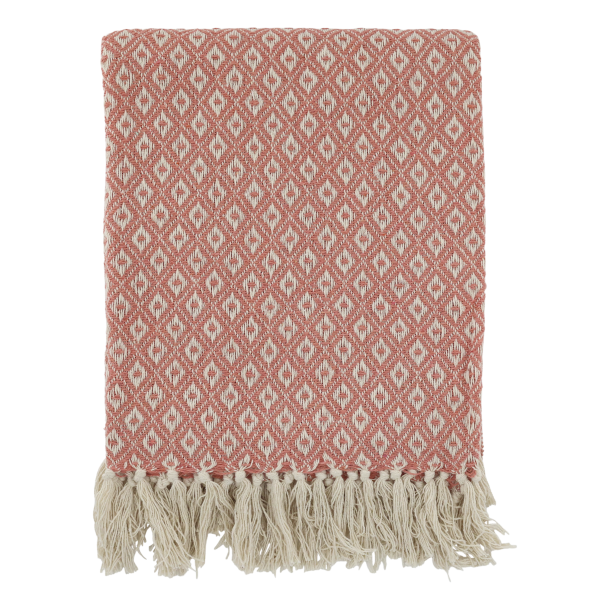 Chic Antique - Aix Plaid af overskudsgarn Raspberry 150 x 130 cm. 