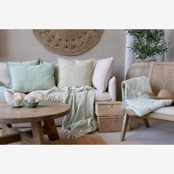 Chic Antique - Aix Plaid af overskudsgarn Verte Grn 150 x 130 cm. 