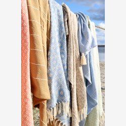 Chic Antique - Aix Plaid af overskudsgarn Leopard mnstret 150 x 130 cm. 