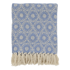 Chic Antique -Aix Plaid af overskudsgarn Havbl 150x130cm.