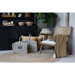 Chic Antique - Aix Plaid af overskudsgarn Honning Gul 150 X 130 cm.