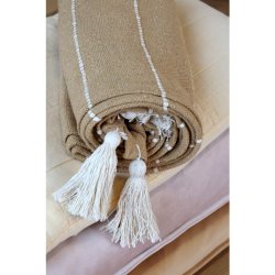 Chic Antique - Aix Plaid af overskudsgarn Honning Gul 150 X 130 cm.