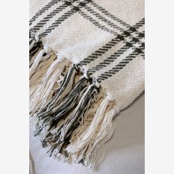 Chic Antique - Aix Paid af overskudsgarn m. tern, L150/B130 cm Oliven