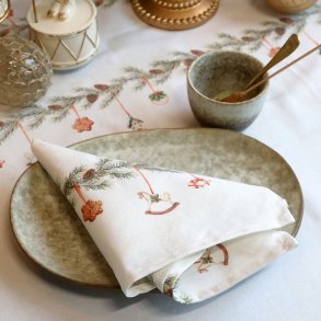 Chic Antique - Aix Stofserviet m. ranke L40/B40 cm creme Bomuld