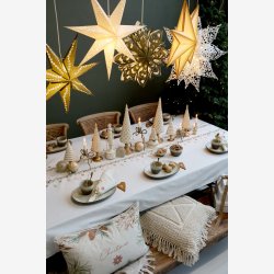 Chic Antique - Aix Dug m. ranke L240/B140 cm creme Bomuld