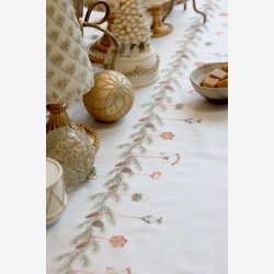 Chic Antique - Aix Dug m. ranke L240/B140 cm creme Bomuld