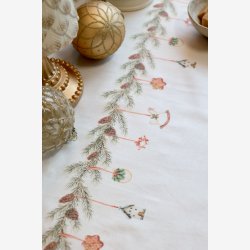 Chic Antique - Aix Dug m. ranke L360/B140 cm creme Bomuld