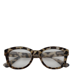 Chic Antique - L�sebriller Leopardm�nster Lysegr�/sort Inklusive etui