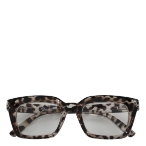 Chic Antique - L�sebriller Leopardm�nster Gr�/sort Inklusive etui