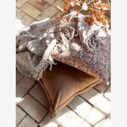 Chic Antique - Aix Plaid af overskudsgarn, L150/B130 cm, Latte og creme