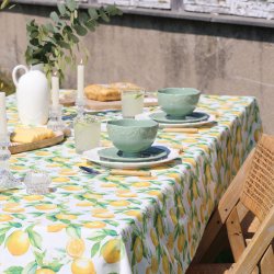 Chic Antique - Aix Dug m/citroner Hvid L240xB140 cm.